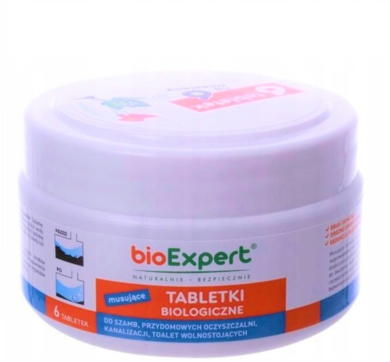 TABLETKI BIOLOGICZNE DO SZAMBA I OCZYSZCZALNI 6 szt.