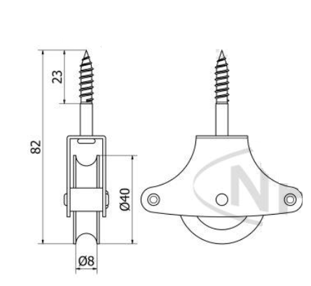 BLOCZEK DO LINEK PLASTIKOWY 2-40 MOD.2