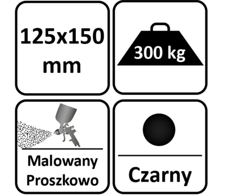 WSPORNIK 150 x 125 mm RETRO CZARNY MODEL 21