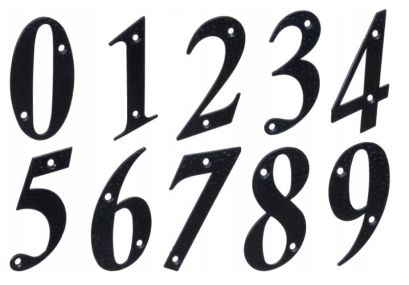 CYFRA " 2 " METALOWA PRZYKRĘCANA RETRO