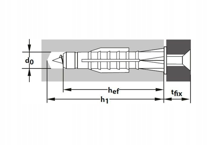 KOŁEK ROZPOROWY UNIWERSALNY TOX TRIKA 6 x 51 mm 100 szt.