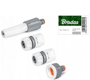 Zestaw akcesoriów do węża 1/2" - 4 elementy White Line