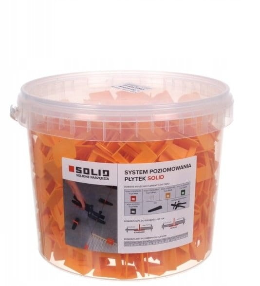 SYSTEM POZIOMOWANIA PŁYTEK SOLID 2 mm KLIPS 440 szt.