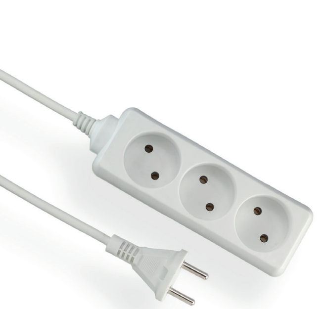 PRZEDŁUŻACZ LISTWOWY BEZ UZIEMIENIA 3 GNIAZDA 5 m