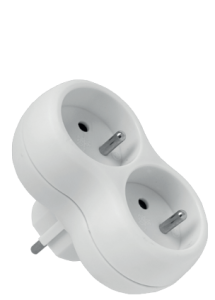 ROZGAŁĘŹNIK ELEKTRYCZNY 2 GNIAZDA Z UZIEMIENIEM