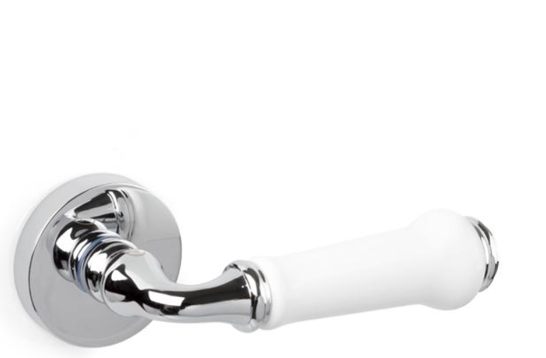 KLAMKA DO DRZWI WEWNĘTRZNYCH CHROMOWANA RETRO ROMA