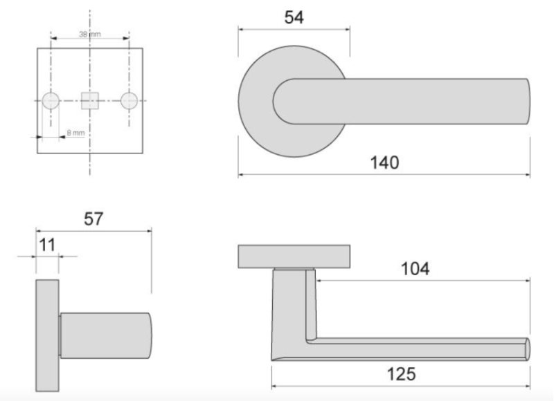KLAMKA DO DRZWI DZIELONA G26 ADVANCE