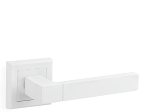 Klamka drzwiowa aluminiowa K-421-03 DECO - biała, szyld dzielony