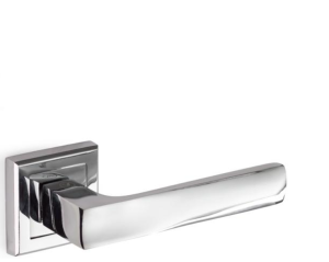 Klamka drzwiowa aluminiowa K-431-03 IMOLA - chrom połysk, szyld dzielony