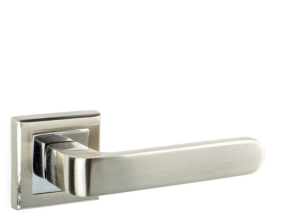 Klamka drzwiowa aluminiowa K-491-03 LEDO - nikiel + chrom VERAMET