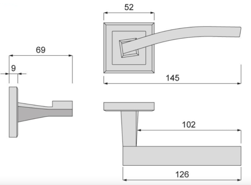 KLAMKA DRZWIOWA K-891-03 P2 MORENA
