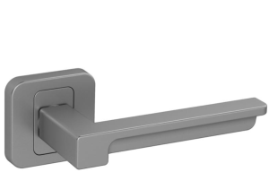 Klamka drzwiowa T-1411-120 ALEX - aluminium, szyld dzielony
