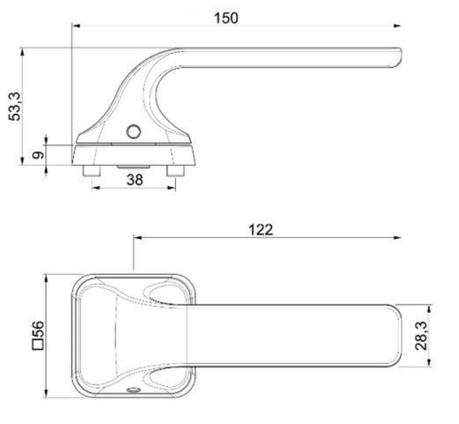 KLAMKA DRZWIOWA T-1961-127 G2 ELARA