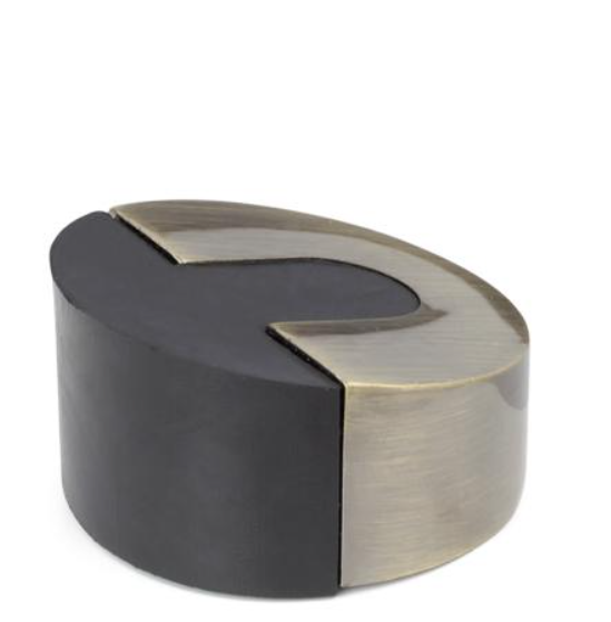 ODBOJNIK DRZWI PRZYKRĘCANY WALEC ŚCIĘTY AB PATYNA