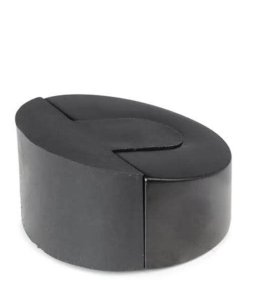 ODBOJNIK DRZWI PRZYKRĘCANY WALEC ŚCIĘTY P2 CZARNY