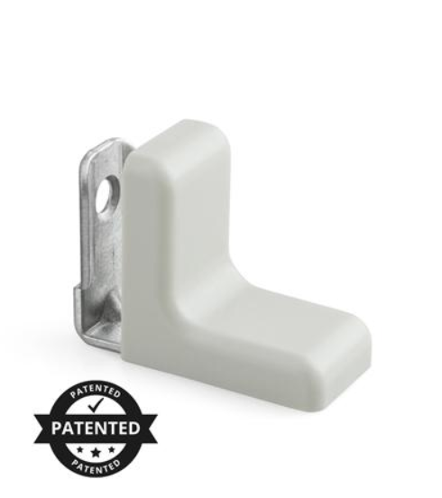 KĄTOWNIK MEBLOWY 29 x 29 x 17 mm POPIEL Z OSŁONKĄ