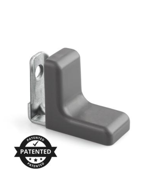 KĄTOWNIK MEBLOWY 29 x 29 x 17 mm ANTRACYT Z OSŁONKĄ