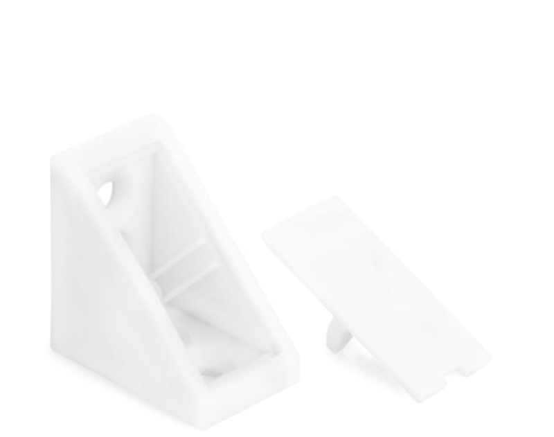 KĄTOWNIK PLASTIKOWY PODWÓJNY KN-386 BIAŁY