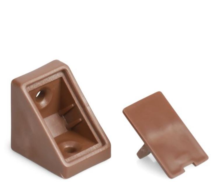 KĄTOWNIK PLASTIKOWY POJEDYNCZY 24 x 24 x 19 mm BRĄZ