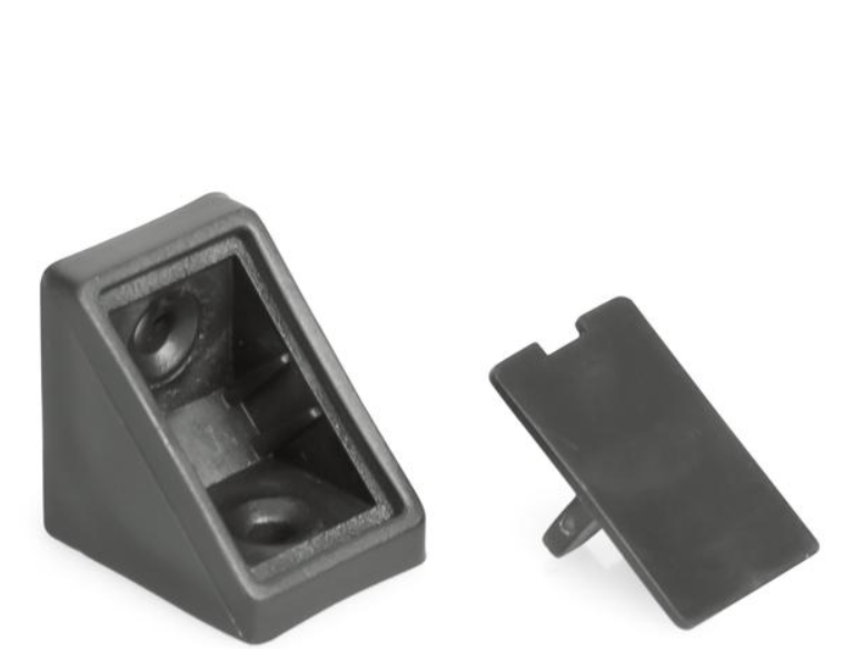 KĄTOWNIK PLASTIKOWY POJEDYNCZY 24 x 24 x 19 mm CZARNY