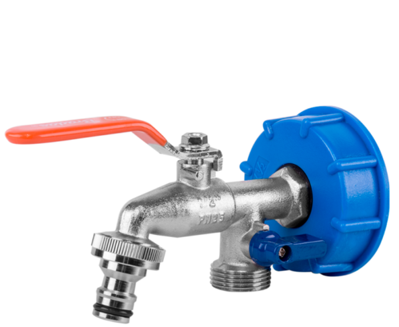 KRAN NIKLOWANY ZESTAW NAKRĘTKA IBC S60x6 GZ 3/4"