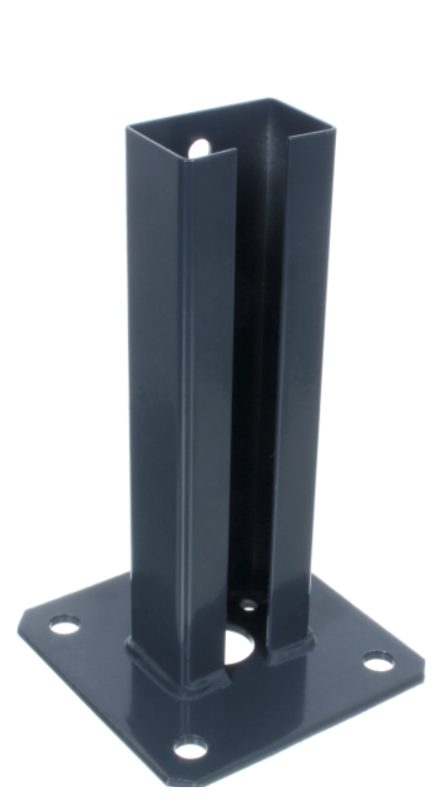 PODSTAWA SŁUPA PRZYKRĘCANA DO PROFILU 60 x 40 mm ANTRACYT