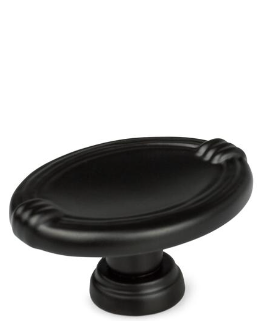 GAŁKA MEBLOWA OWALNA ZDOBIONA GM-220 P2 CZARNA
