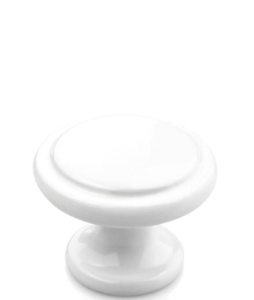 Okrągła gałka meblowa metalowa biała fi30 mm
