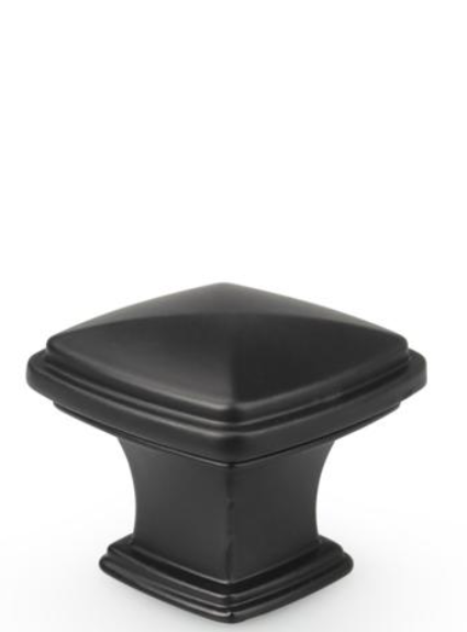 GAŁKA MEBLOWA KWADRATOWA GM-712 P2 CZARNY MAT