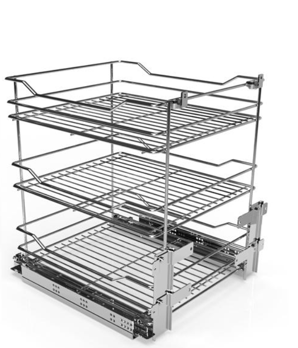 KOSZ CARGO PRESTIGE MINI 3 POZIOMY 60 BLUM SREBRNY