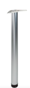 Noga meblowa aluminium Ø60 mm, H-710 - regulowana