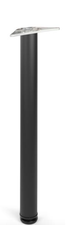 NOGA MEBLOWA DN-250 CZARNA H-710 ⌀60 REGULOWANA