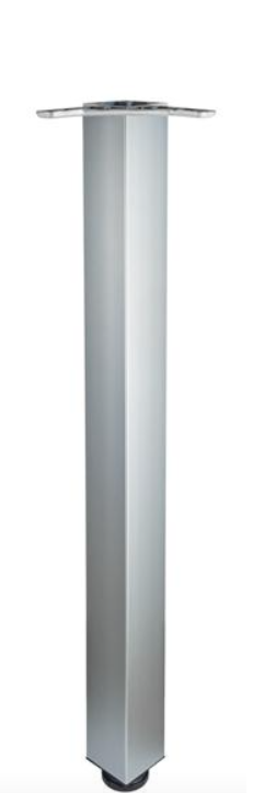 NOGA MEBLOWA ALUMINIUM H-690 60x60 KWADRATOWA REGULOWANA