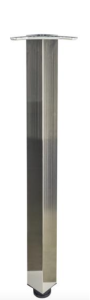 Noga meblowa inox kwadratowa 60x60 mm, H-690 - regulowana