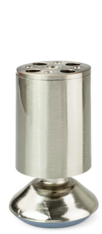 NÓŻKA MEBLOWA OKRĄGŁA NIKIEL DN-790 H-100 Z PODKŁADKĄ SILIKONOWĄ