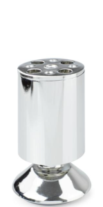 Okrągła nóżka meblowa H-100 mm chrom z podkładką silikonowa