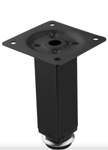 Czarna metalowa nóżka meblowa H-100 mm