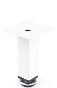 Biała metalowa nóżka meblowa H-100 mm kwadratowa