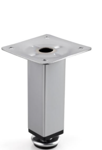 Metalowa nóżka meblowa H-100 mm aluminium kwadratowa