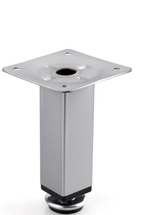 NÓŻKA MEBLOWA METALOWA DN-738 H-100 ALUMINIUM KWADRATOWA