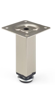 Metalowa nóżka meblowa kwadratowa H-100 mm satyna