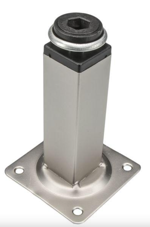 NÓŻKA MEBLOWA METALOWA DN-738 H-100 SATYNA KWADRATOWA