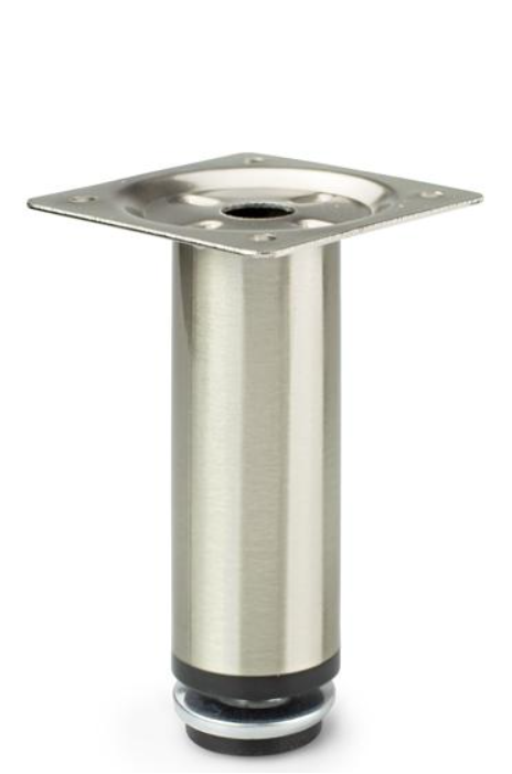 NÓŻKA MEBLOWA METALOWA DN-737 H-150 NIEKIEL SZCZOTKOWANY