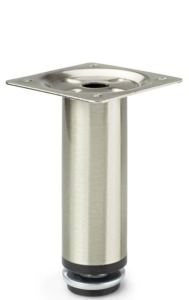 Metalowa nóżka meblowa H-100 mm nikiel szczotkowany