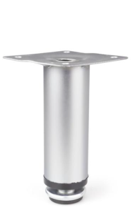Metalowa nóżka meblowa H-100 mm aluminium
