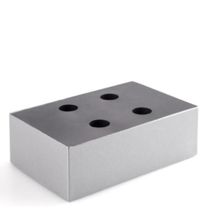 Srebrna nóżka meblowa plastikowa 100x60x30 mm