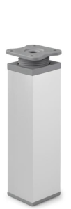 Kwadratowa nóżka aluminiowa H-250 mm - aluminium/popiel