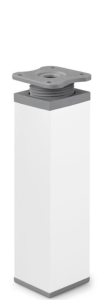Kwadratowa nóżka aluminiowa H-200 mm - biały/popiel