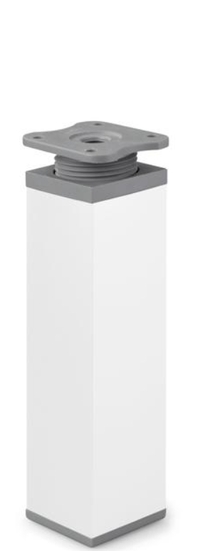 NÓŻKA MEBLOWA KWADRATOWA ALUMINIOWA H-200 BIAŁY/POPIEL