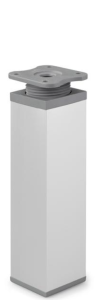 Kwadratowa nóżka aluminiowa H-200 mm - aluminium/popiel